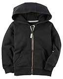 Carter's Boys Classic Fleece Zip-Up Hoodie Black, 7 Kids