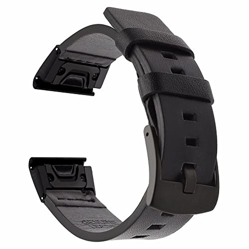 Bracelet cuir montre Garmin Fenix 5 6X anti-irritation interchangeable