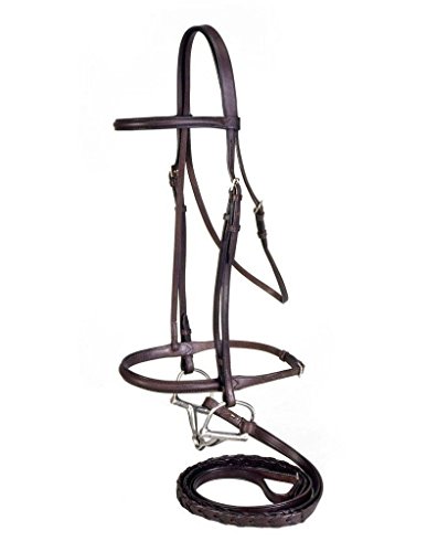Economy Raised Snaffle Bridle with Reins