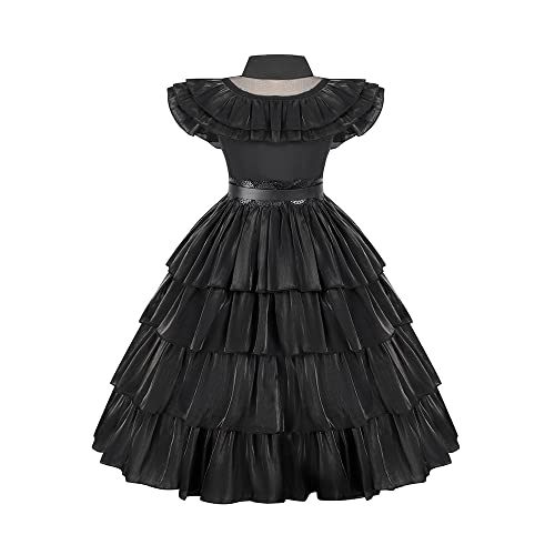 Ttiaoyu Wednesday Addams Costume Girls Dress Up For Kids Toddler Family Princess Merlina Cosplay Party Dress (2-3 Years) #TOP2