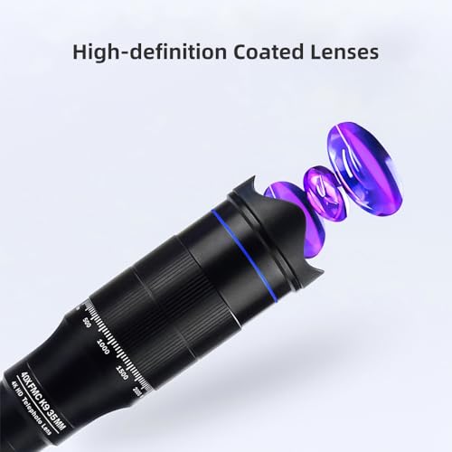 Andoer 40X Mobile Phone Telephoto Lens Kit with Lens Clip, Phone Holder, Extendable Mini Tripod, Remote Shutter for Hiking, Camping, Wildlife Watching - Image 2