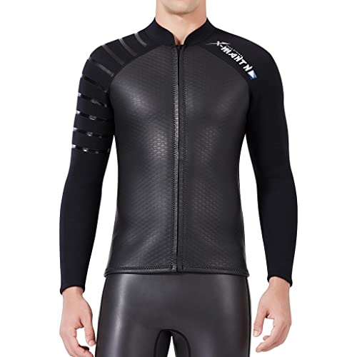 Chaqueta para hombre de neopreno para buceo, top de snorkeling y pesca submarina con cremallera frontal, protección UPF50, secado rápido y transpirable miniatura 5