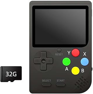 KeepDo Handheld Game Console, 32G 3-inch IPS Screen Mini Retro Video Game Machines with 2800 Classical Games, Portable Retro Arcade Game Players for Kids Boys Children
