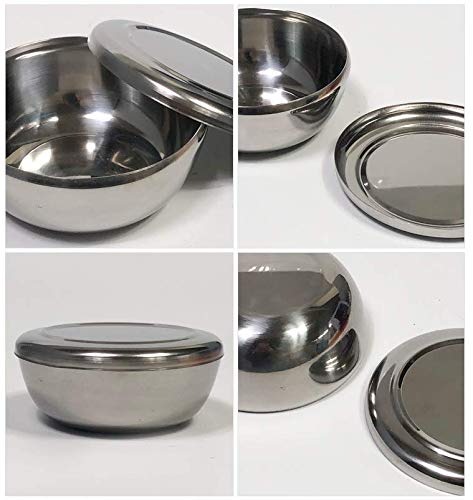 Soltreebundle Set Of 5, Korean Stainless Steel Rice Bowl With Lid Set, Korean Kitchen Restaurant, Multi-Purpose Stainless Steel Hygienic Sanitary Bowl + Lid Set #TOP3