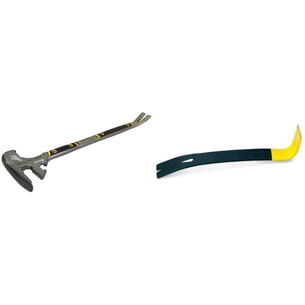 Stanley FatMax Fubar III (5-in-1 Abbruchwerkzeug, Vorschlaghammer, Nagelschlitz, Backen für Hölzer, Stemmeisen) & Wonder Bar Nageleisen (wärmevergüteter Karbonstahl, abgefacht und polierte Nut)