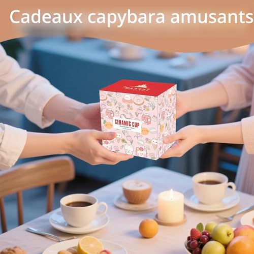 Cadeau Femme Capybara Tasse A Cafe Cadeaux Anniversaire Femme Original Utile pour Meilleure Amie Soeur Filles Elle Capybara Tasse Thé Idee Cadeau Noel Secret Santa Copine Collègue Kawaii Mug – vue 9