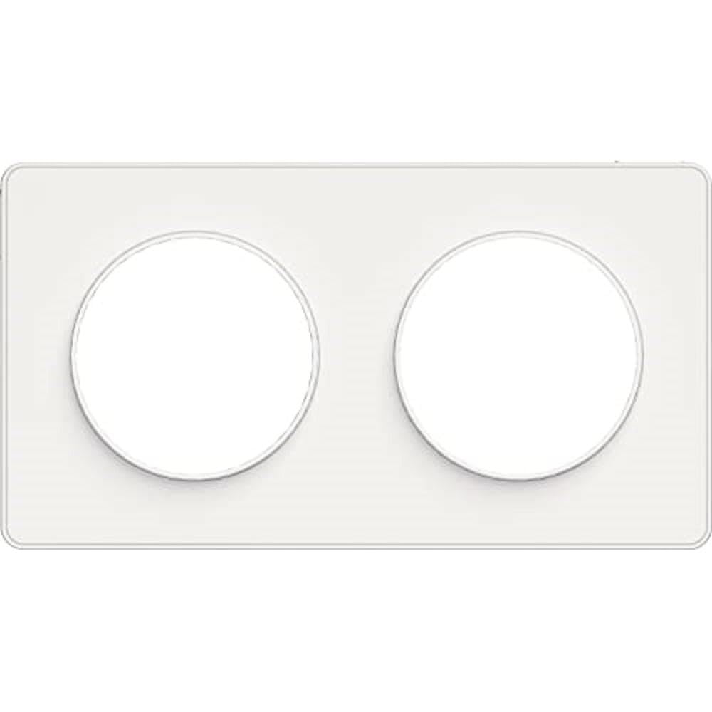 Schneider Electric Odace Touch plaque Blanc 2 postes entraxe 71mm