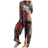 DRILEND Sporthosen,Hosen Kordel Stone Cargohose Damen Jeansdamen Overalls Elegant Schlupfhose Latzhose Damen Schwarz Baggy Jogginghose Bundeswehr Hose Sports Hosen Coole Damen(3-Rot,L)