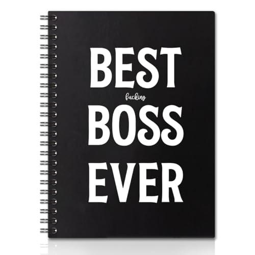Carnet à spirale Best Boss Ever de 160 pages vierges pour cadeau