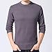 OLEETS Mens Pullover Sweater - Autumn Winter Solid Color Men Round Neck Long Sleeve Comfortable Knitted Sweater Korean Style Knit Warm Tops Bottoming Shirt Streetwear,Purple,L 60-67.5Kg