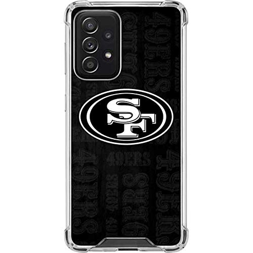 Skinit Clear Phone Case Compatible with Galaxy A52 5G - Officially Licensed NFL San Franciso 49ers Black & White Design