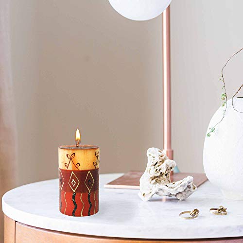 Global Crafts PCGB3BGZ-595604 Single Boxed Hand-Painted Pillar Candle thumb #1