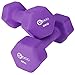 REXOO Neopren Kurzhanteln Hanteln, Gewichte 2er Set Hantelset Fitness Aerobic 2X 2,0 kg lila