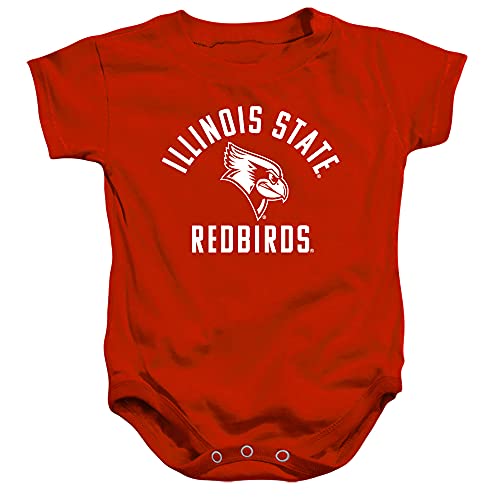 Illinois State University Official One Color Redbirds Logo Unisex Infant Snap Suit for Baby,Red, 12 Months