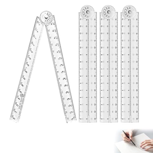 Règle 30cm ensemble 4 pliable portable compact école travail