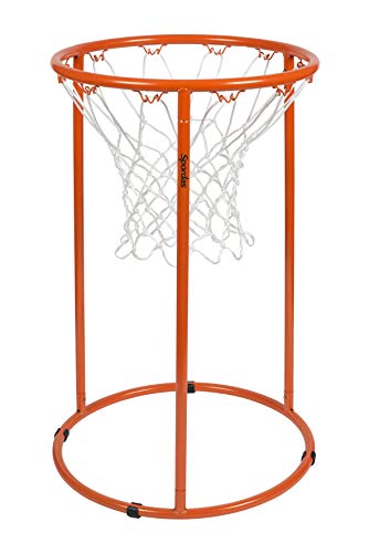 But de basket portable avec panier monté sur roulettes et panneau extérieur