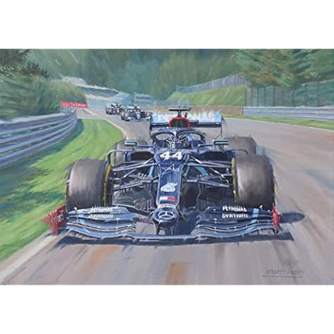 Lewis Hamilton Mercedes F1 Formula One Car Blank Birthday Fathers Day Card Cover