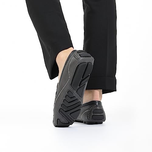 Bruno Marc Men's Driving Moccasins Penny Loafers Slip on Loafer Shoes,Size 12,Grey,BM-Pepe-2