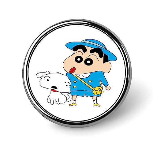 バッジ 円形 クレヨンしんちゃん 徽章 ピンバッジ 胸章 ブローチ おしゃれ ボタンバッジ バッグ飾 かわいい アクセサリー 工芸品 男女兼用 プレゼント 25mm