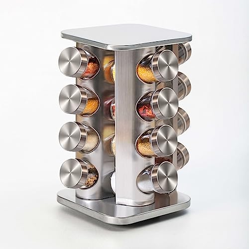 Porta Temperos Condimentos Redondo Inox 16 Potes