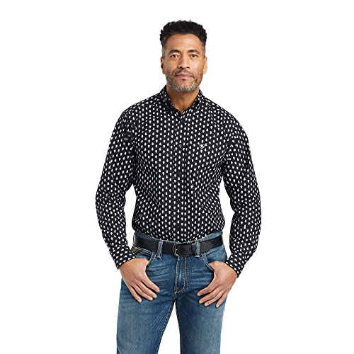 Ariat Male Washington Fitted Shirt Black Small