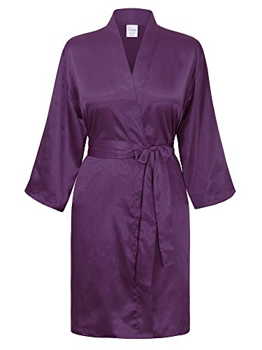 Swhiteme Women's Robe, 3/4 Sleeves