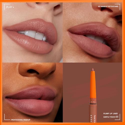 Image of Retractable Lip Liner Pencil for Shaping & Sculpting Lips,Creamy Matte Gel Crayon Lip Liner Pencil delineador de labios,Long Lasting Waterproof Lipstick LipLiner (05#, 1 Count (Pack of 1))