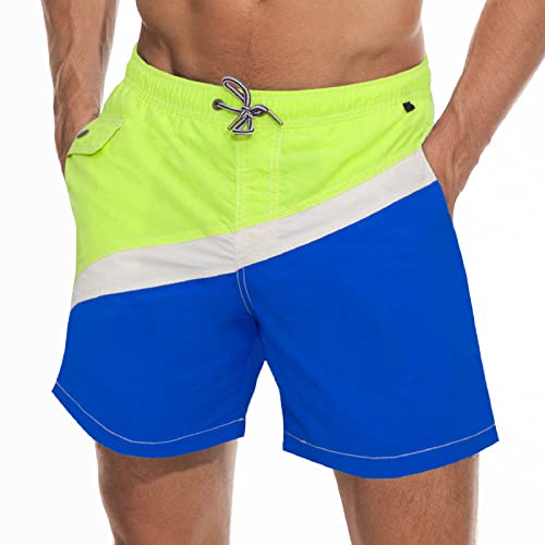 Men's Swim Trunks Quick Dry Athletic Swimwear Shorts with Mesh Lining and Pockets