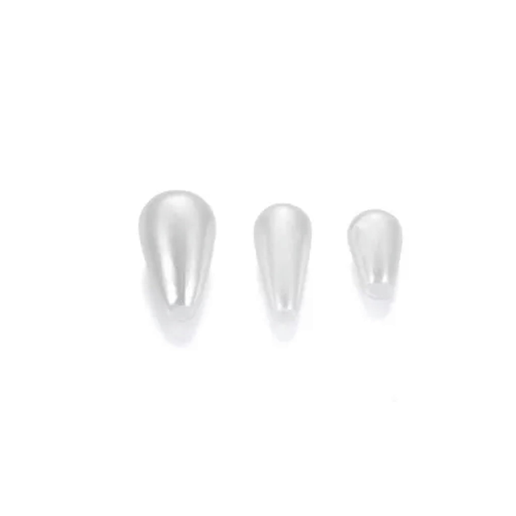 Perline distanziatrici a Goccia, Perle finte, Foro Dritto, Fai da Te, Bianche, 8x15 mm (400 pezzi/176 g)