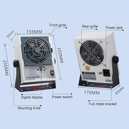 Anti Static Ionizer Fan con soporte y 1200mm cobertura miniatura 5