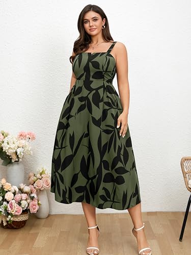 Image of RWJ Women's Plus Size Dresses with Pockets V-Neck Sleeveless Maxi Dress for Wedding Guest Dress Formal Cocktail