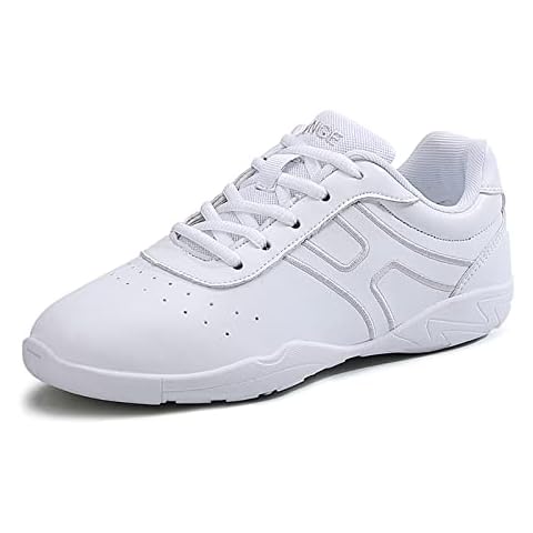 ELIOGN Girls' White Cheerleading Shoes Cover
