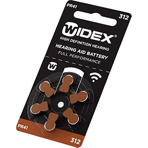Rayovac Hearing aid Batteries - PR41, Size 312, 60 Cells. WIDEX Branding Cover