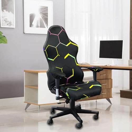 QYZDLM Capas para cadeira de jogos, impressão 3D elástica para computador reclinável, capa de assent