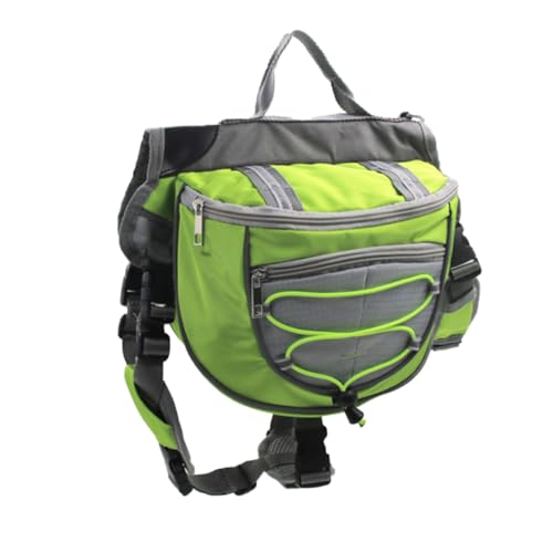 FONDOTIN Dog Saddlebag Backpack Sturdy Oxford Material Multi-use Harness for Outdoor Activities
