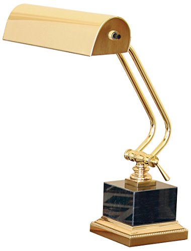 House Of Troy P10-101-B Portable Desk/Piano Lamp With Black Marble, 12", Polished Brass #TOP24