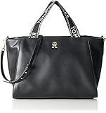 Tommy Hilfiger Damen Umhängetasche Tommy Life Tote mittelgroß, Schwarz (Black), Einheitsgröße