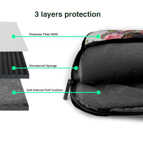 Bolso de hombro para laptop con diseño floral unisex miniatura 5