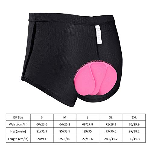 Roupa interior de ciclismo, Andoer Cuecas de ciclismo masculino/feminino Calções de bicicleta acolch