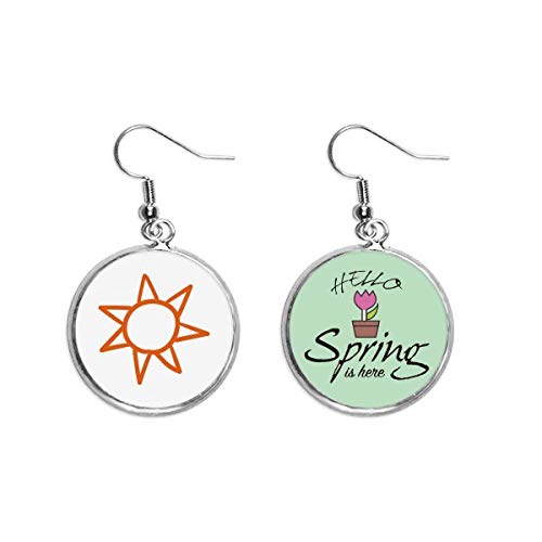 Pendientes de primavera ligeros: joyas decorativas naranja sol que no pesan