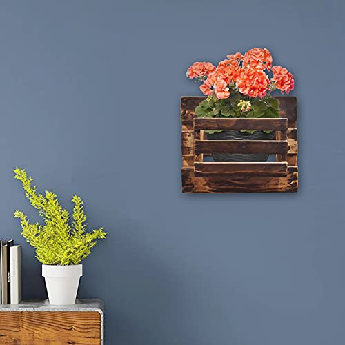 Decorscent Flower Racks Wood Standing Wall Mounted Flower Shelf Garden