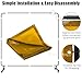 8' x 6' 3 Panel Welding Screen with Frame, Flame-Resistant Vinyl Welding Curtain On 12 Swivel Wheels (6 Lockable), Durable & Portable for Grinding, Workshop, Garage,Yellow