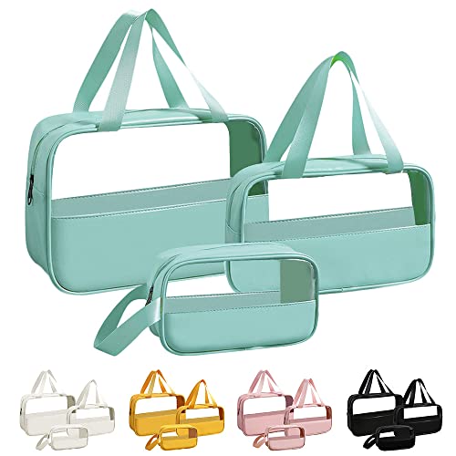 Toiletry Bag For Women Clear Travel Toiletry Bag Travel Makeup Bag Hanging Toiletry Bag For Men Toiletry Bags For Traveling Women Travel Bag For Toiletries Transparent Set(Green) #TOP21