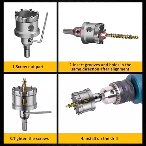 Broca con punta de carburo 64 mm para metal miniatura 2