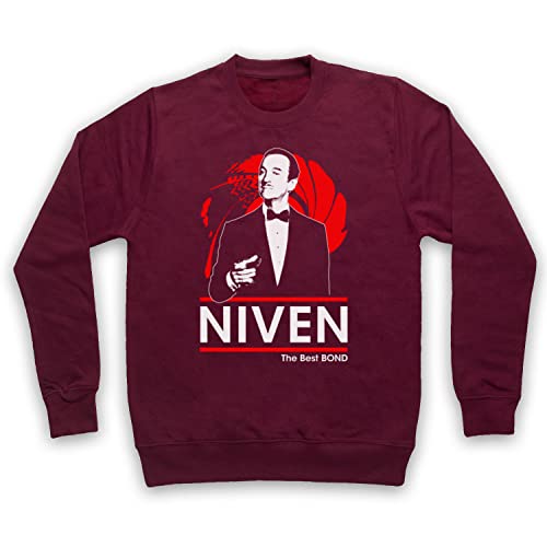 Sweat-shirt David Niven pour adultes style espion britannique vintage
