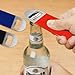KTOJOY 3 Pack Bottle Openers,Beer Bottle Openers, Speed Openers, Stainless Steel Flat Bottle Opener with Exquisite Packaging, for Kitchen, Bar or Restaurant 7 inches Red, Black, Blue
