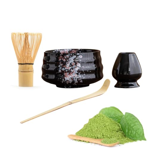 Service à thé japonais, porte-fouet Matcha,Service à thé authentique Matcha Design naturel et sûr - Kit Matcha professionnel pour la maison, la cuisine, la salle à manger, la famille, les amis, les co