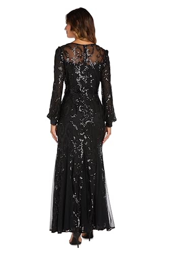 R&M Richards Womens Petites V Neck Lace Evening Dress3