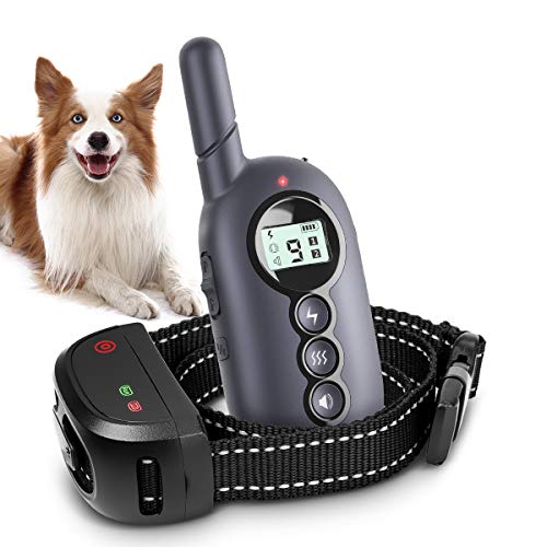 Dog Training Collar Remote & Safe Lock Ribivaul E-Collar Outdoor Waterproof 3 Modes Beep Vibration & Static Shock with Flashlight,Rechargeable for Small Medium Large Dogs 1600Ft Range