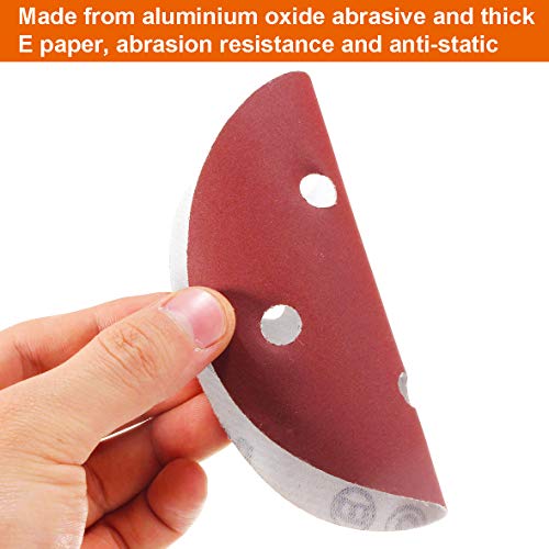 60Pcs Sanding Discs 5 Inch 8 Holes, 1000/800/600/400/320/240 Grit Sandpaper for Random Orbital Sander